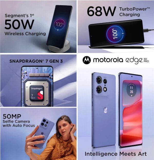 Motorola Edge 50 Pro 5G with 68W Charger (Luxe Lavender, 256 GB) (8 GB RAM) - Image 4