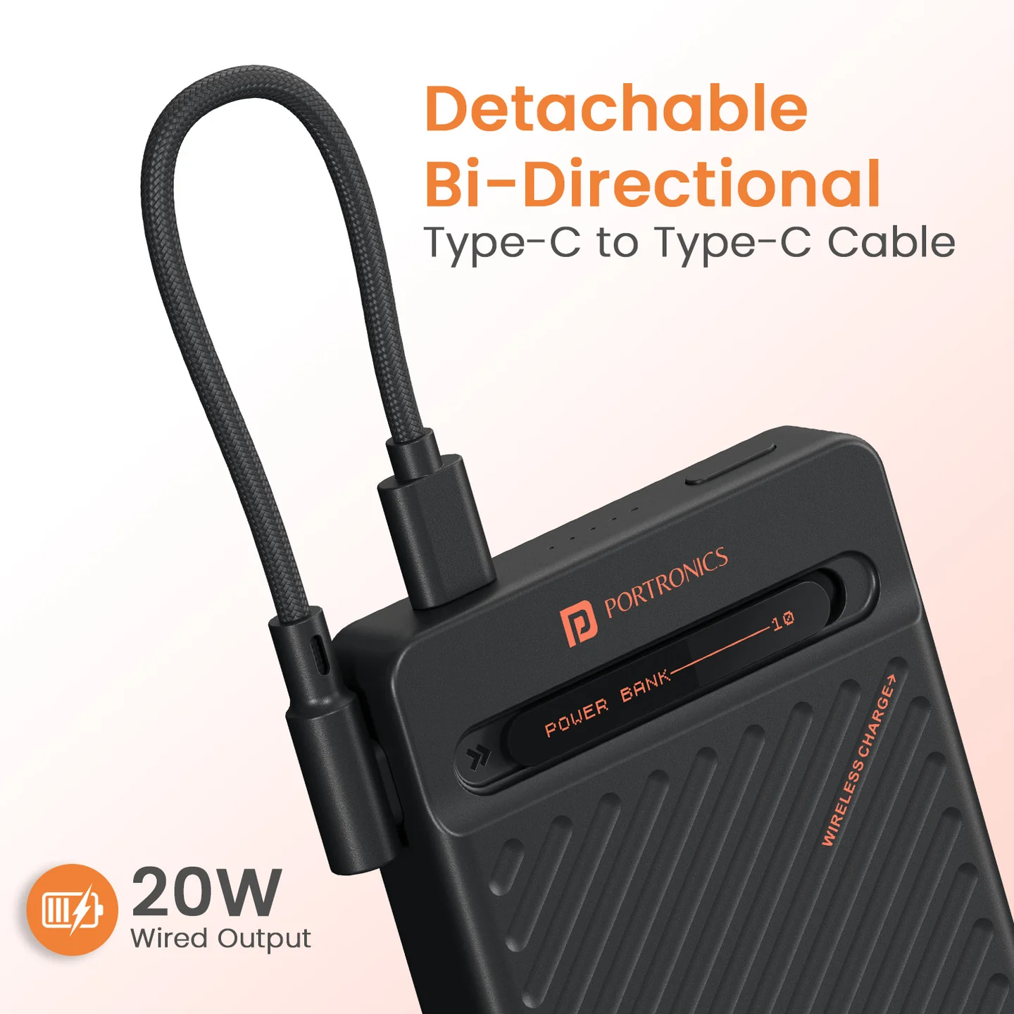 Portronics Chyro 10000mAh 15W Wireless Power Bank with MagSafe Stand - Image 3