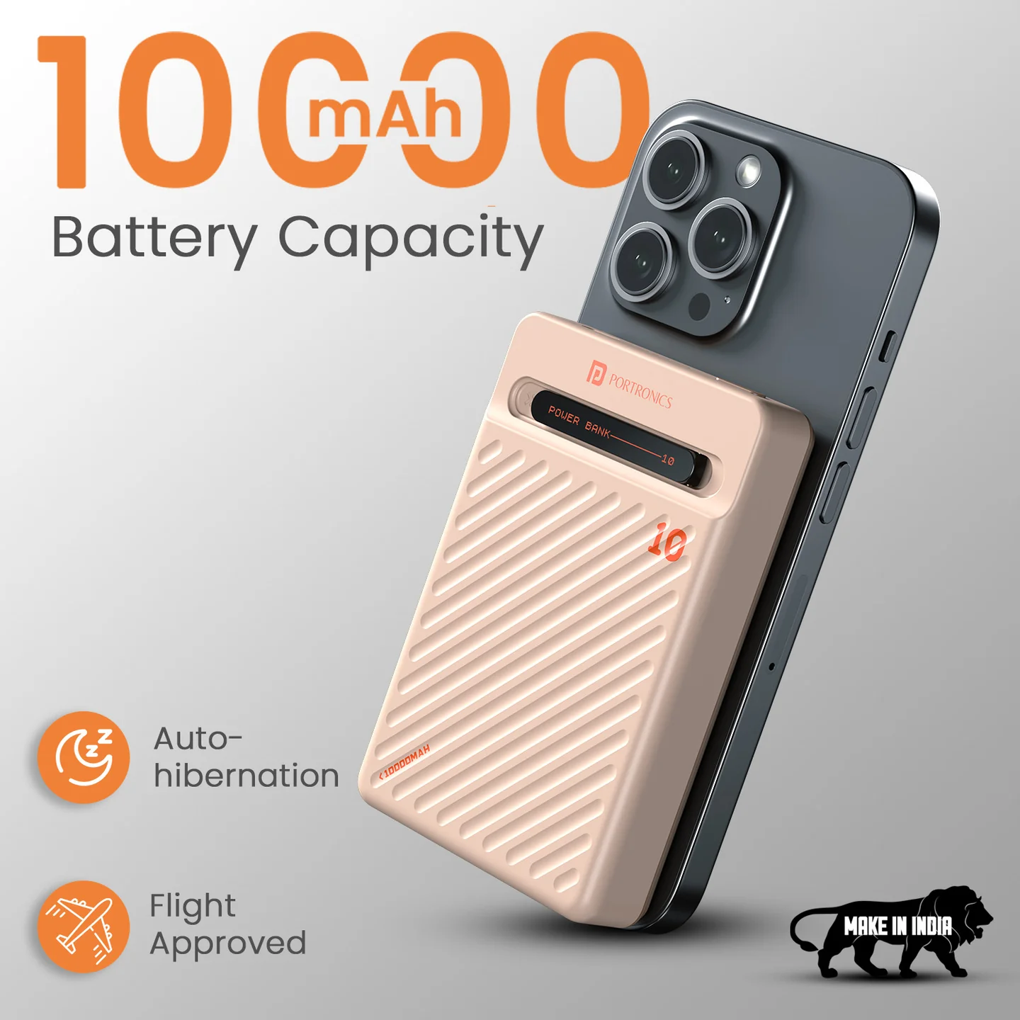 Portronics Chyro 10000mAh 15W Wireless Power Bank with MagSafe Stand - Image 13