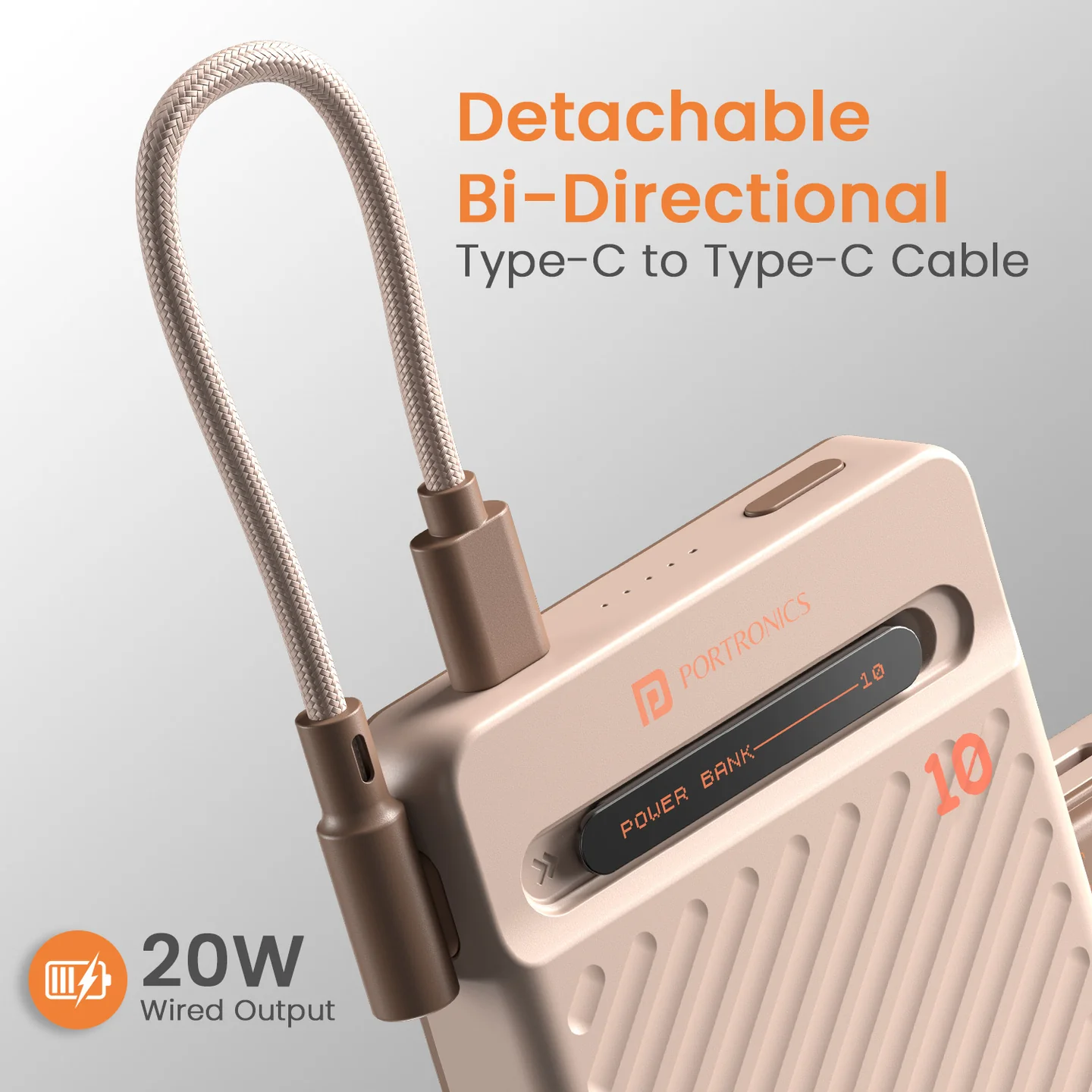 Portronics Chyro 10000mAh 15W Wireless Power Bank with MagSafe Stand - Image 10